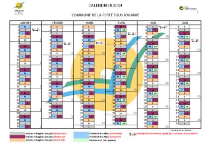 CALENDRIER[removed]COMMUNE DE LA FERTÉ SOUS JOUARRE JANVIER 1