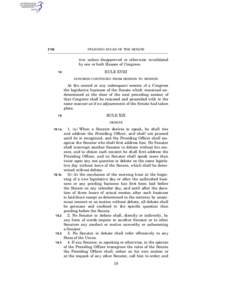 Public law / Separation of powers / United States Senate / Quorum / Standing Rules of the United States Senate / Government / Standing Rules of the United States Senate /  Rule XIX