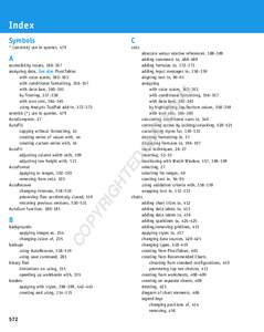 Index Symbols C  * (asterisk) use in queries, 479