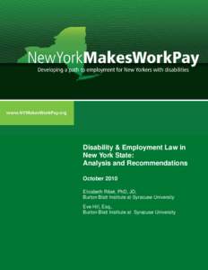 Disability & Employment Law in New York State