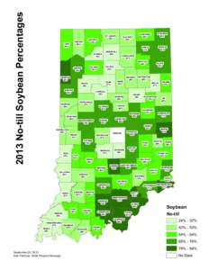 2013 No-till Soybean Percentages  LAPORTE 54%  PORTER