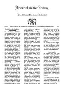 Friedrichstädter Zeitung Eiderstedter und Stapelholmer Wochenblatt