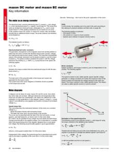 maxon motor  maxon DC motor and maxon EC motor Key information See also: Technology – short and to the point, explanation of the motor