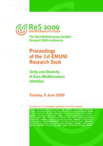 The Euro-Mediterranean Student Research Multi-conference Proceedings of the 1st EMUNI Research Souk