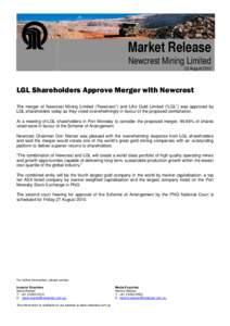 Microsoft Word - LGLShareholders Approve Merger with Newcrestdoc