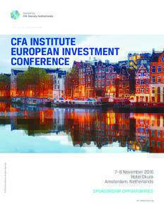 Hosted by CFA Society Netherlands © 2016 CFA Institute. All rights reserved.  CFA INSTITUTE