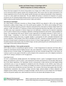 International relations / Climate change / Carbon finance / Post–Kyoto Protocol negotiations on greenhouse gas emissions / United Nations Climate Change Conference / Copenhagen Accord / Bali Road Map / Kyoto Protocol / Forest Day / United Nations Framework Convention on Climate Change / Environment / Climate change policy