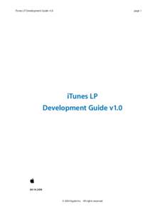 iTunes LP Development Guide v1.0  !! !! !! !!