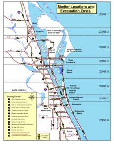 Shelter Locations and Evacuation Zones 95 § ¦