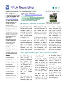 NFLA Newsletter the News from the Nuclear Free Local Authorities (NFLA)  AprilVolume 7, Issue 4