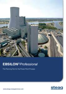 EBSILON®Professional The Planning Tool for the Power Plant Process www.steag-energyservices.com  EBSILON®Professional –