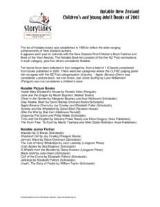 Microsoft Word - Storylines Notable Books List 2001.doc
