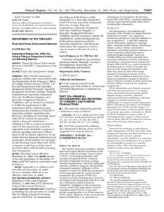 Federal Register / Vol. 69, No[removed]Thursday, December 23, [removed]Rules and Regulations Dated: December 14, 2004. Leslye M. Fraser, Director, Office of Regulations and Policy, Center for Food Safety and Applied Nutriti