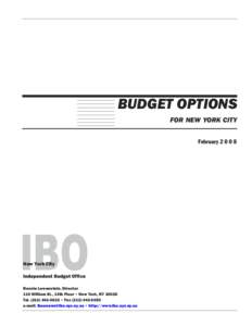 Budget Options for new york city February[removed]IBO New York City