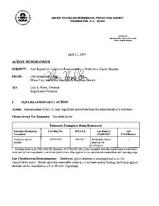 Diethylene Glycol Abietate Inert Ingredient Tolerance Reassessment, OPP, US EPA