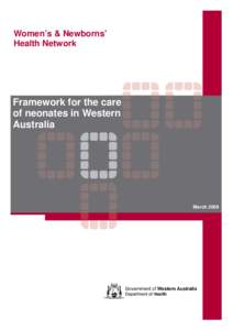 Framework for the care of neonates in Western Australia