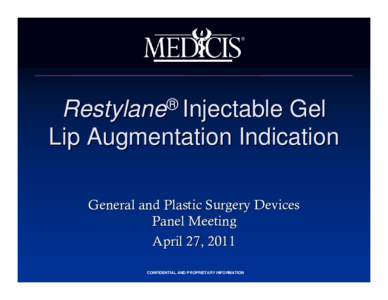 New Claim: Increased Duration of Restylane® Following Re-injection