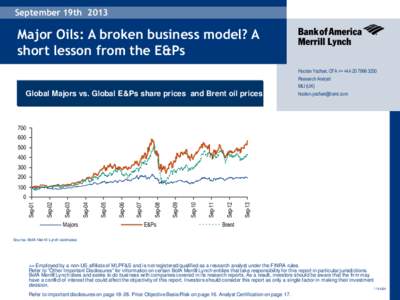 September 19thMajor Oils: A broken business model? A short lesson from the E&Ps  17 September 2013