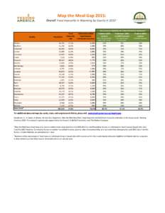 Map the Meal Gap 2015: Overall Food Insecurity in Wyoming by County inCounty Albany Big Horn