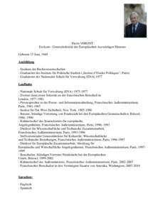 Pierre VIMONT curriculum vitae de