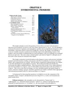Pollutant-Specific Changes . . . . . . . . . . . . . . . . . . . II-3 <Mercury and Compounds . . . . . . . . . . . . . . . . . . . II-4 <Other Metals (Lead and Cadmium) . . . . . . . . . . II-19 <Combustion Emissions . .