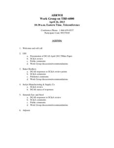 Microsoft Word - Agenda TBD 6000 WG[removed]