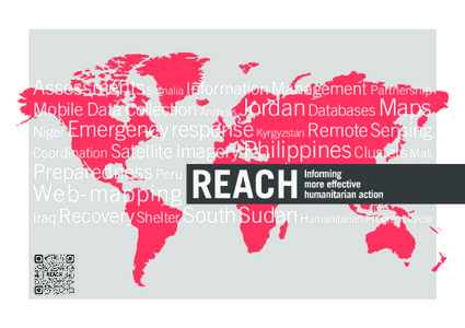 Assessments Somalia Information Management Partnership Mobile Data Collection Analysis Jordan Databases Maps Niger Emergency response Kyrgyzstan Remote Sensing Coordination Satellite Imagery Philippines Clusters Mali  Pr