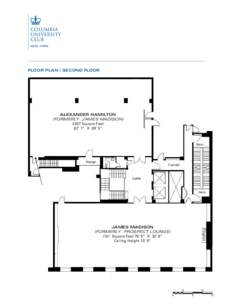 FLOOR PLAN / SECOND FLOOR  ALEXANDER HAMILTON (FORMERLY JAMES MADISON[removed]Square Feet 62’ 1” X 39’ 3”