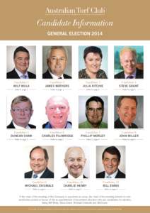 Candidate Information GENERAL ELECTION 2014 Candidate 1  Candidate 2