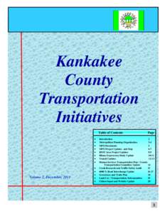 Kankakee County Transportation Initiatives Table of Contents •