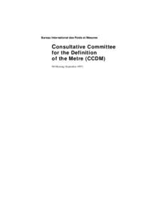 CCDM: Report of the pth meeting (1997)