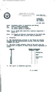 Reproduced from the Unclassified i Declassified Holdings of the National Archives  DEPARTMENT OF THE NAVY BOARD OF INSP ECTI ON AND SU RVE 