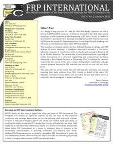 FRP INTERNATIONAL  the official newsletter of the International Institute for FRP in Construction Vol. 9, No. 1, January[removed]Editor
