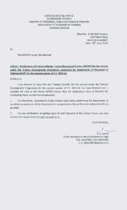 [removed]Trg.1 (Part.1) GOVERNMENT OF INDIA MINISTRY OF PERSONNEL,PUBLICGRIVANCES& PENSIONSDEPARTMENT OF PERSONNEL& TRAINING TRAINING DIVISION Block No.- 4, Old JNU Campus, Olof Palme Marg,