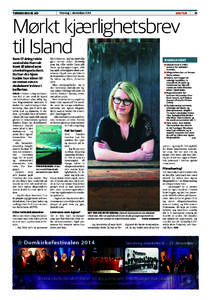 Tønsbergs blad  kulTur Mandag 1. desember 2014