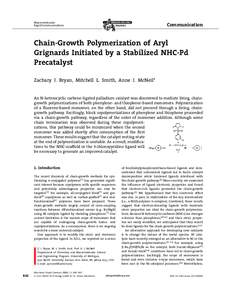 Macromolecular Rapid Communications Communication  Chain-Growth Polymerization of Aryl