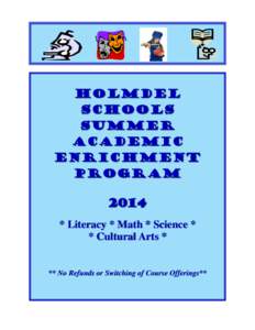 Holmdel Schools Summer Academic Enrichment Program