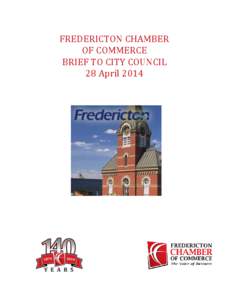 FREDERICTON CHAMBER OF COMMERCE BRIEF TO CITY COUNCIL