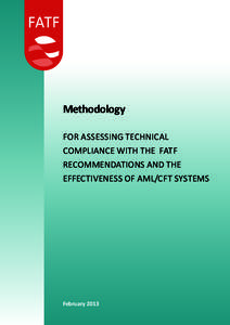 Methodology for assessing technical compliance with the FATF RECOMMENDATIONS AND THE EFFECTIVENESS OF AML/CFT SYSTEMS