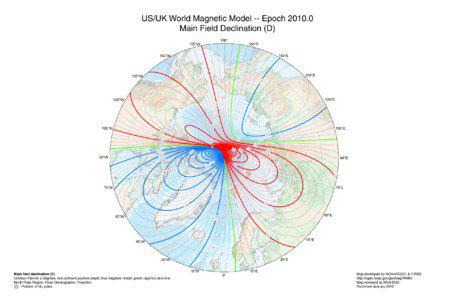 US/UK World Magnetic Model -- Epoch[removed]Main Field Declination (D) 180°