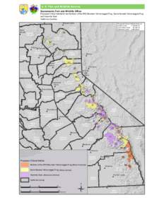 U. S. Fish and Wildllife Service  Sacramento Fish and Wildlife Office Proposed Critical Habitat for the Northern of the DPS Mountain Yellow-legged Frog, Sierra Nevada Yellow-legged Frog and Yosemite Toad