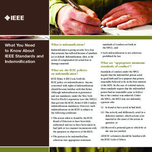 What You Need to Know About IEEE Standards and Indemnification  What is indemnification?