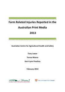 Microsoft Word - Farm Related Injuries 2013.doc