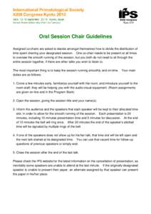 Microsoft Word - Oral Session Co-chair Guidlines 2.doc