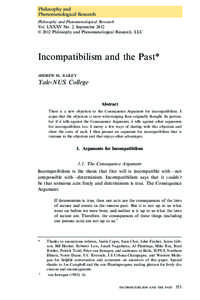 Metaphysics / Causality / Philosophy of life / Compatibilism / Peter van Inwagen / Incompatibilism / Carl Ginet / Moral responsibility / Argument / Philosophy / Determinism / Free will