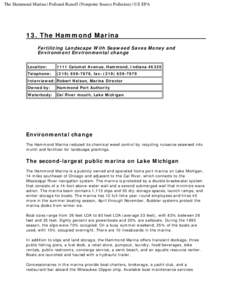 Earth / Agricultural soil science / Environmental science / Nonpoint source pollution / Marina / Water / Stormwater / Deep River Marina / Environmental soil science / Water pollution / Environment