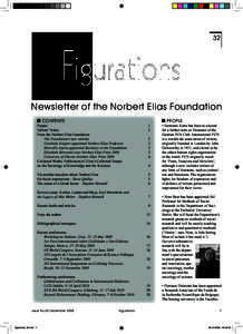 32  Newsletter of the Norbert Elias Foundation CoNtENts  People