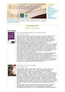   En el Portal Europeo: Librería Americanista Revistas europeas Blog IguAnalista