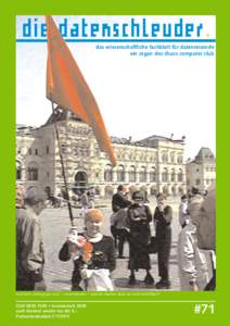 die datenschleuder . das wissenschaftliche fachblatt für datenreisende ein organ des chaos computer club Y2HACK – Hacking in Israel EXPO 2000 “Spezial”