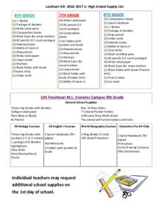 Lockhart ISD Grades 6-9 Supplies List 16_17.pub (Read-Only)